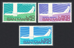 San Marino Gliding In Italy 3v 1974 MNH SG#1012-1014 - Nuevos