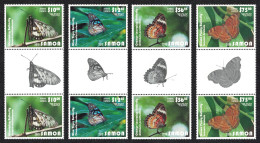 Samoa Butterflies Express Mail 4v Gutter Pairs Face Value £90+ 2015 MNH SG#E1-E4 - Samoa