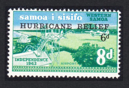 Samoa Airplane Hurricane Relief Overprint 1966 MNH SG#273 Sc#B1 - Samoa