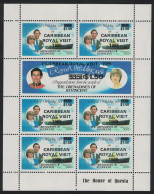 St. Vincent Gren Royal Visit Overprint Sheetlet 1985 MNH SG#424-425 - St.Vincent & Grenadines
