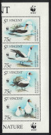 St. Vincent Birds WWF Masked Booby Strip Of 4v WWF Logo 1995 MNH SG#2882-2885 MI#3073-3076 Sc#2156 A-d - St.Vincent (1979-...)