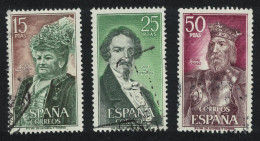 Spain King Writers Spanish Celebrities 3v 1972 Canc SG#2129-2131 - Used Stamps