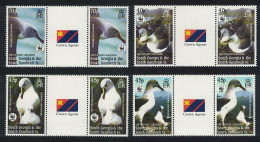 South Georgia Birds WWF Grey-headed Albatross 4v Gutter Pairs CA 2003 MNH SG#353-356 MI#357-360 Sc#290-293 - Georgias Del Sur (Islas)