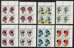Somalia Flowers 8v Corner Blocks Of 4 2002 MNH MI#983-990 - Somalie (1960-...)