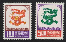 Taiwan Chinese New Year Of The Dragon 2v 1975 MNH SG#1086-1087 - Unused Stamps