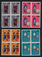 Taiwan Chinese Handicrafts 4v Blocks Of 4 1967 MNH SG#611-614 MI#633-636 - Ongebruikt