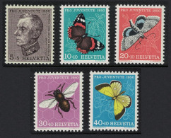Switzerland Butterflies Moths 5v Pro Juventute 1950 1950 MNH SG#J132-J136 Sc#B196-B200 - Ongebruikt