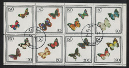 Sweden Butterflies Sheetlet Cinderella ISO 1977 CTO - Usados