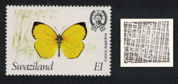 Swaziland Butterfly 'Terias Desjardinsii' E1 Wmk Crown To Right 1982 MNH SG#396 - Swaziland (1968-...)