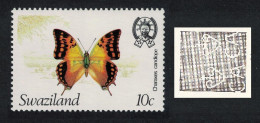 Swaziland Butterfly 'Charaxes Candiope' 10c Wmk Crown To Left 1982 MNH SG#394w - Swaziland (1968-...)