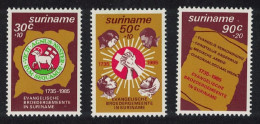 Suriname 25th Anniversary Of Evangelical Brotherhood In Surinam 3v 1985 MNH SG#1258-1260 - Suriname