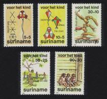 Suriname Kite Cricket Child Welfare 5v 1984 MNH SG#1208-1212 - Suriname