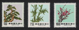 Taiwan Pine Bamboo Plum 3rd Series 3v 1988 MNH SG#1783-1785 MI#1795-97 - Nuovi