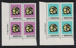 Taiwan Chinese New Year Of The Hare 2v Corner Blocks Of 4 1986 MNH SG#1704-1705 - Unused Stamps