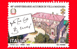 Nuovo - MNH - ITALIA - 2024 - 40 Anni Degli Accordi Di Villa Madama - B - Congiunta Vaticano - 2021-...: Nieuw/plakker