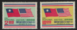 Taiwan Bicentenary Of American Revolution 2v 1976 MNH SG#1109-1110 - Nuevos