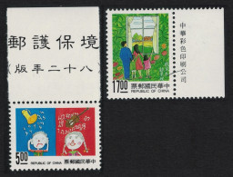 Taiwan Environmental Protection Children's Drawings 2v Margins 1993 MNH SG#2132-2133 - Unused Stamps