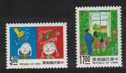 Taiwan Environmental Protection Children's Drawings 2v 1993 MNH SG#2132-2133 - Unused Stamps