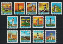 Taiwan Lighthouses With Blue Panel At Foot 13v COMPLETE 1991 MNH SG#2003-2015 MI#2008=2073 - Ungebraucht