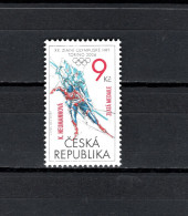 Czech Republic 2006 Olympic Games Turin Torino, Stamp With Winner Overprint MNH - Winter 2006: Torino