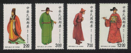 Taiwan Chinese Costumes 4v 1990 MNH SG#1906-1909 - Unused Stamps