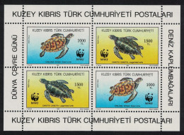 Turkish Cyprus WWF Turtles MS 1992 MNH SG#MS335 MI#Block 11 Sc#328a - Unused Stamps