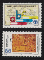 Turkish Cyprus International Literacy Year 2v 1990 MNH SG#299-300 - Ungebraucht