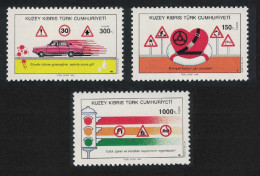 Turkish Cyprus Traffic Safety Campaign 3v 1990 MNH SG#289-291 - Unused Stamps