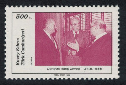 Turkish Cyprus Cyprus Peace Summit Geneva 1988 1989 MNH SG#253 - Unused Stamps