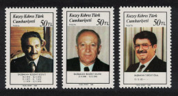 Turkish Cyprus Turkish Prime Ministers 3v 1988 MNH SG#233-235 - Unused Stamps