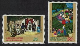 Turkish Cyprus Paintings Art 1st Series 2v 1982 MNH SG#127-128 - Ungebraucht