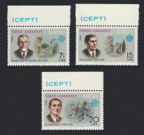 Turkey Europa CEPT Artists Doctor 3v Top Margins 1980 MNH SG#2692-2694 MI#2510-2512 - Neufs