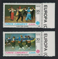 Turkey Folk Dances And Europa 2v 1981 MNH SG#2730-2731 MI#2546-2547 - Nuovi