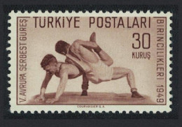 Turkey 5th European Wrestling Championships 30 Kurus 1949 MNH SG#1407 Sc#988 - Nuovi