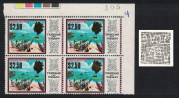 Trinidad And Tobago Fishing Perf 14 INV WATERMARK Corner Block Of 4 1972 MNH SG#353aw - Trindad & Tobago (1962-...)