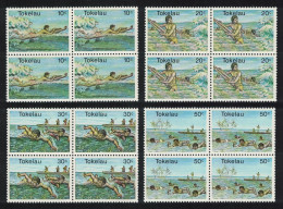 Tokelau Swimming Water Sports 4v Blocks Of 4 1980 MNH SG#73-76 Sc#73-76 - Tokelau