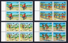 Tokelau Local Sports 4v Blocks Of 4 Margins 1979 MNH SG#69-72 Sc#69-72 - Tokelau