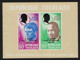 Togo Kennedy Martin Luther King Eisenhower MS 1969 MNH SG#MS664 Sc#C111a - Togo (1960-...)