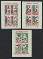 Togo Red Cross Commemoration 3 MSs 1959 MNH SG#MS238a MI#Block 2-4 Sc#B12a-B14a - Togo (1960-...)