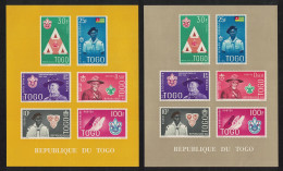 Togo Boy Scout Movement Commemoration 2 MSs Perf 1961 MNH SG#MS286a - Togo (1960-...)