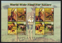 Tanzania WWF Topi Antelope MS 2006 MNH MI#4433-4436KB - Tanzania (1964-...)