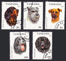 Tanzania Dogs 5v 1993 CTO SG#1681-1685 Sc#1144-1148 - Tanzania (1964-...)