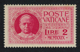 Vatican Pope Pius XI Express Letter Stamp 2L Def 1933 SG#E14 MI#E14 Sc#E1 - Nuevos