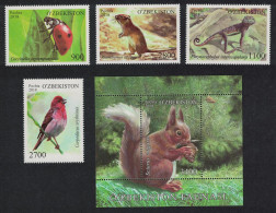 Uzbekistan Ladybird Lizard Rosefinch Bird Squirrel 4v+MS 2018 MNH - Usbekistan