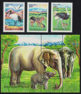 Uzbekistan Ibis Emu Birds Elephant Mara Tashkent Zoo 3v+MS 2012 MNH SG#850-MS853 MI#1046-1048+Block 64 - Usbekistan