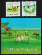 Uzbekistan Houbara Bustard Birds Antelope Saiga 2v+MS 2014 MNH SG#877-MS879 MI#1077-1078+Block 69 - Usbekistan