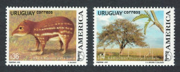 Uruguay Paca Paca Rodent And Prosopis Affinis Flowering Tree 2v 2003 MNH SG#2855-2856 MI#2769-2770 - Uruguay