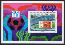 Upper Volta World Cup Football Championship 1978 MS 1977 CTO SG#MS474 Sc#461 - Alto Volta (1958-1984)