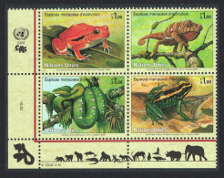 UN Geneva Frog Chameleon Boa Snake Block Of 4 2006 MNH SG#G520-G523 MI#537-540 Sc#453-456 - Altri & Non Classificati