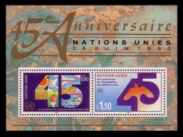 UN Geneva 45th Anniversary Of UNO MS 1990 MNH SG#G190 - Otros & Sin Clasificación